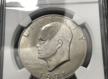 1971 D Friendly Eagle Eisenhower Dollar - Ike Dollar Variety