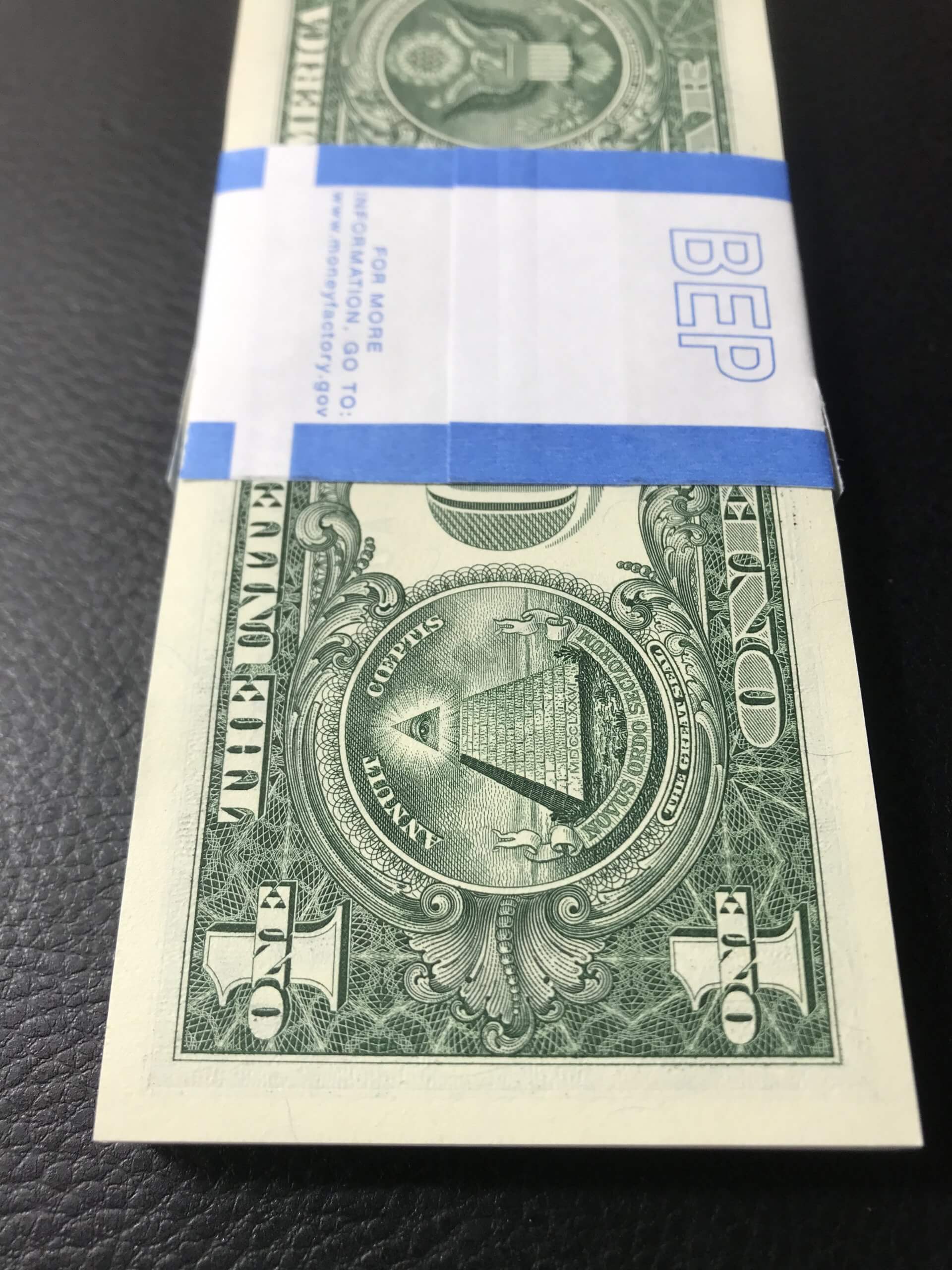 100 One Dollar $1 Bills Uncirculated BEP Pack
