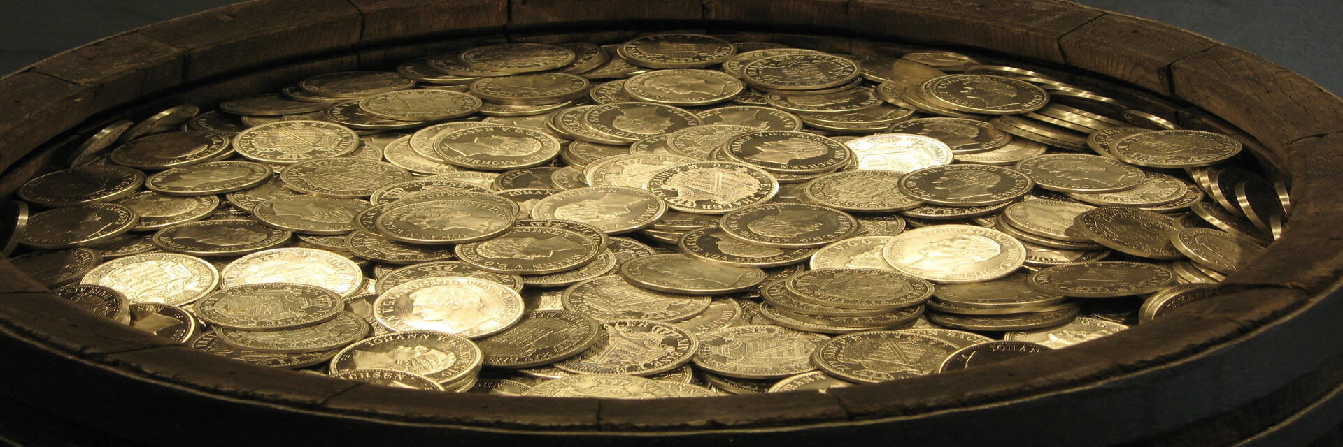 Barrel With Gold Coins