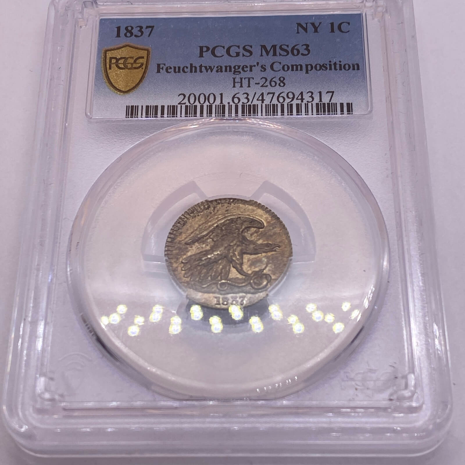 1837 Feuchwanger Cent