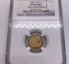 1867 $2.5 dollars gold
