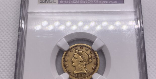 1867 $2.5 dollars gold