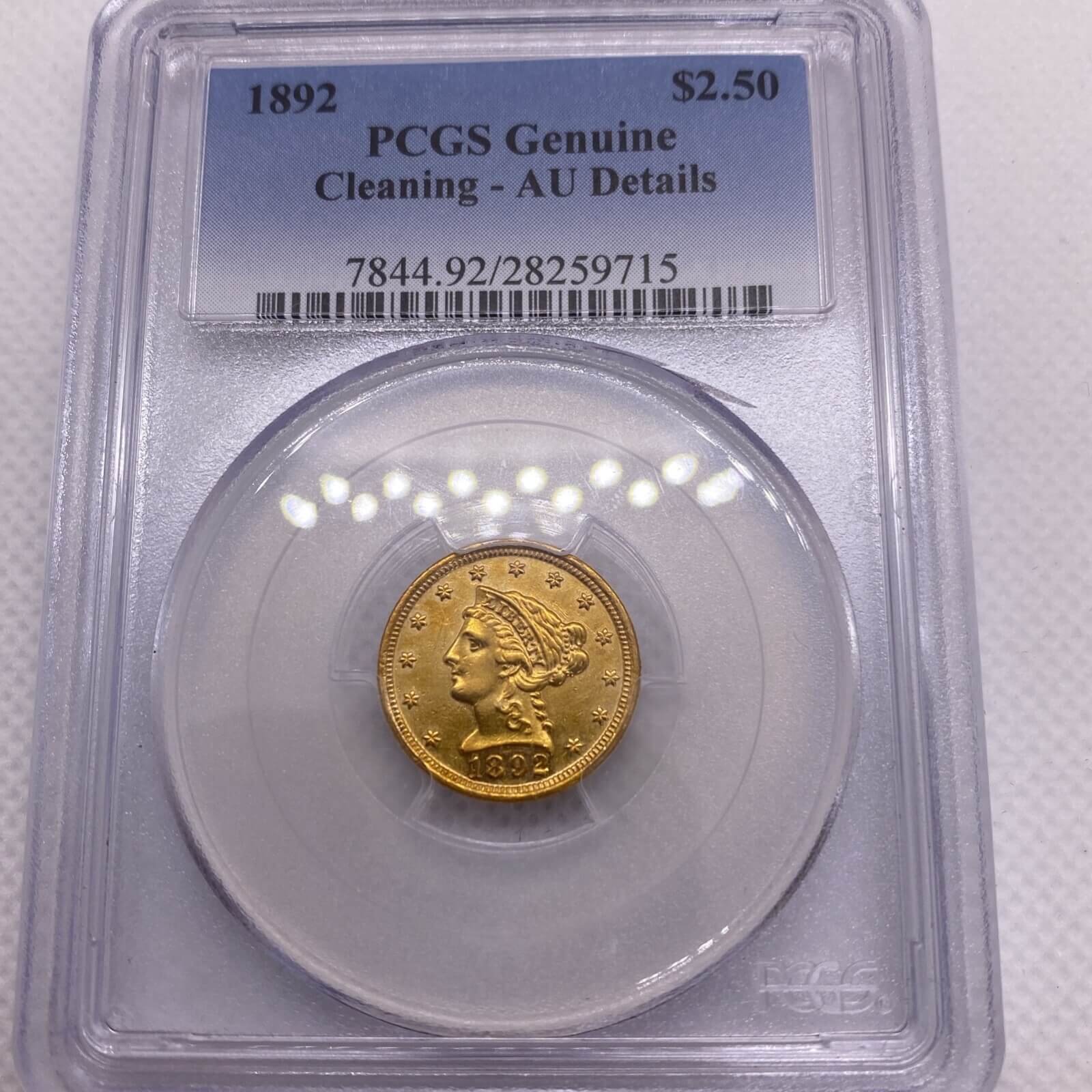 1892 $2.5 Gold