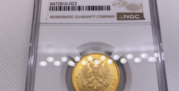 1904-L Finland 20 Markkaa Gold Coin – Nicholas II, NGC MS62, Russian Empire Under Finnish Autonomy