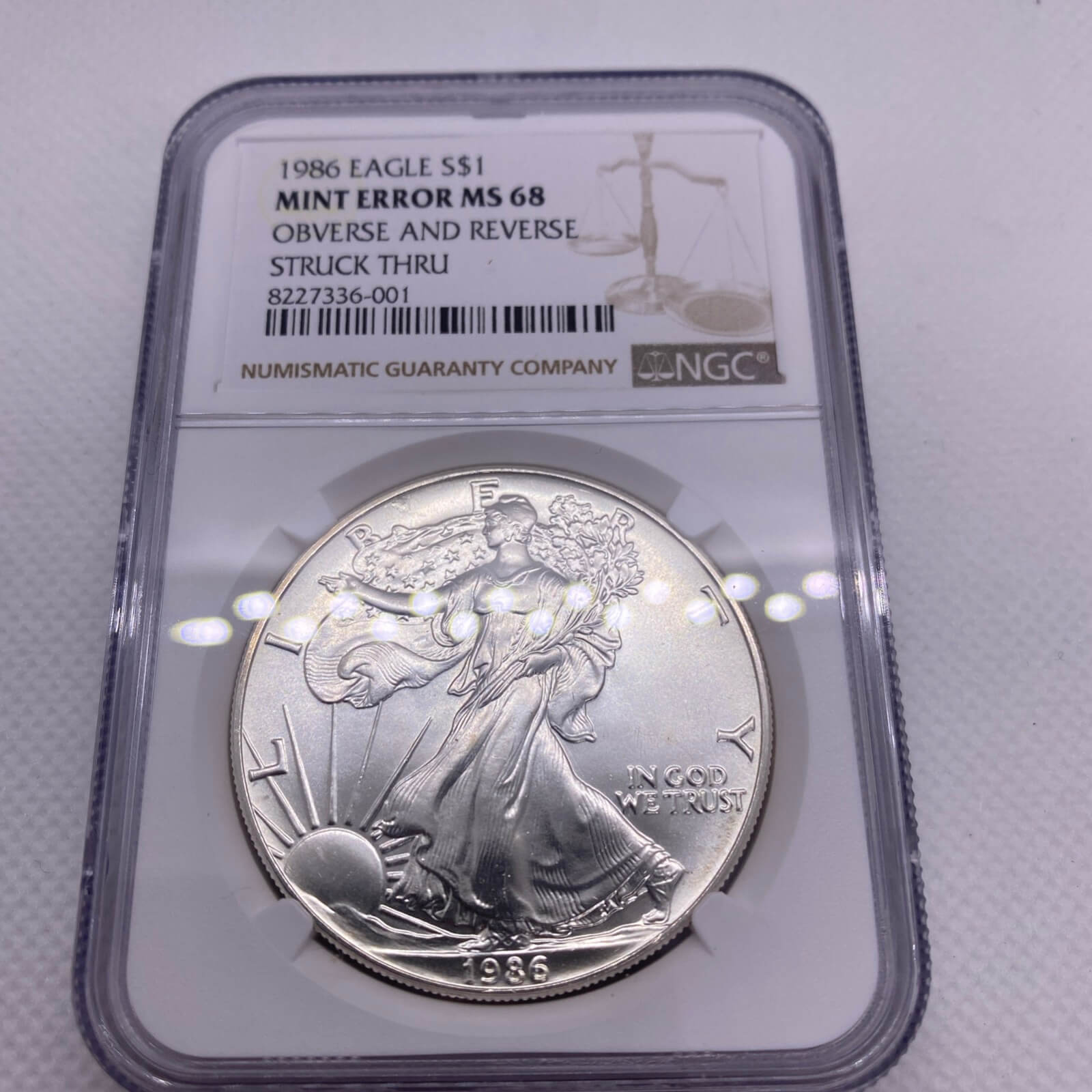 1986 Silver Eagle Mint Error