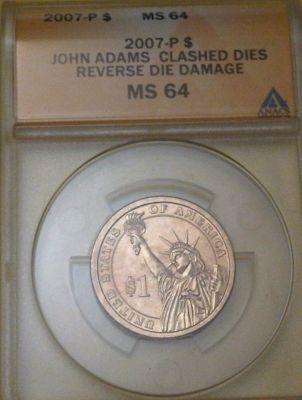2007 adams dollar error coin