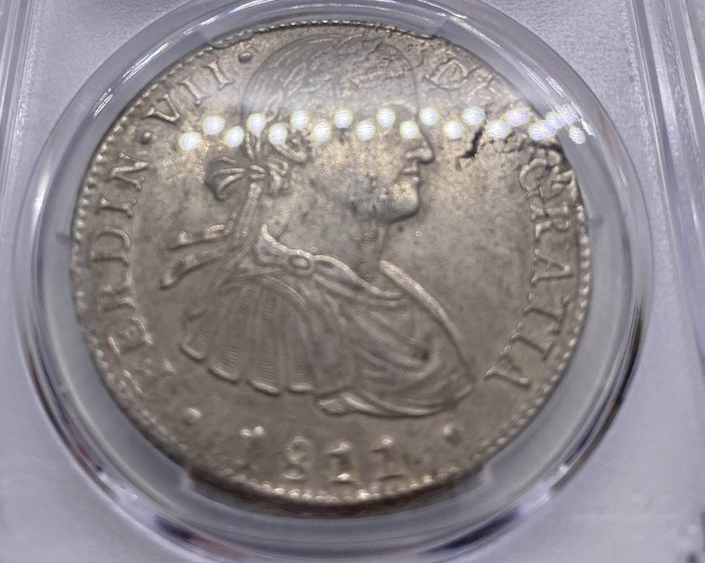 1811 Mo HJ Mexico 8 Reales Armored Bust Large Silver Coin