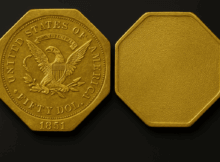 1851 Octagonal 50 Dollars