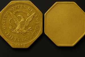 1851 Octagonal 50 Dollars